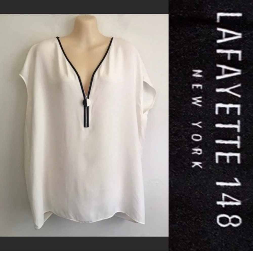 NOT FOR SALE /Lafayette 148 White Silk Shirt